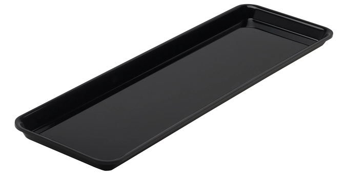 Bac rectangulaire GN2/4 53x16.2x1.7cm noir