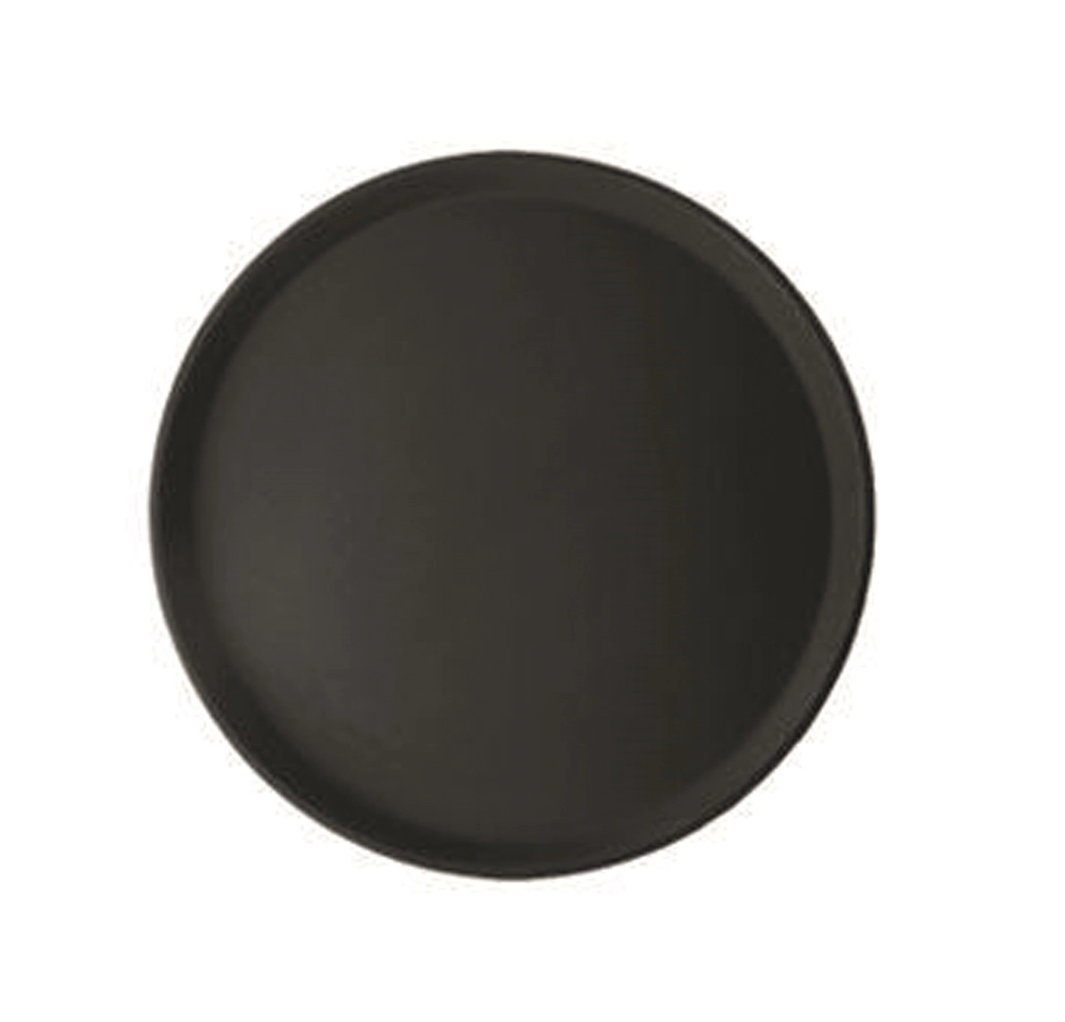 Plateau de service rond antidérapant noir d40.5cm