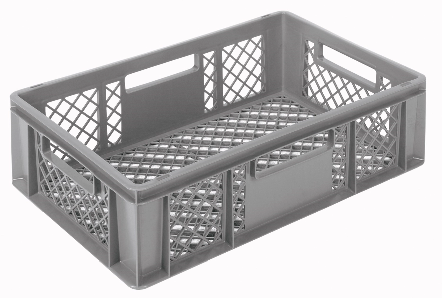 Bac gris 60x40x17cm standard fond et parois perforés