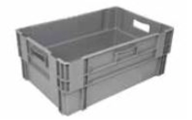 Bac gerbable EN gris 60x40x24cm fond/parois fermé