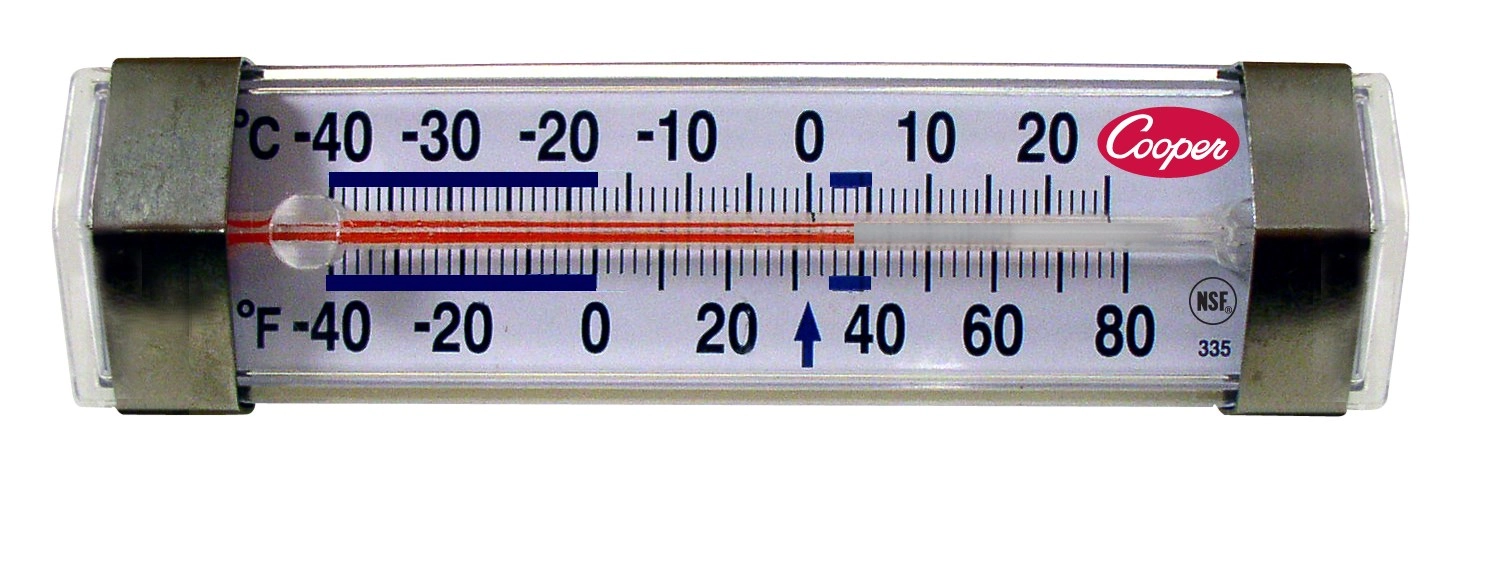 Thermometer horizontal für Kühlmöbel