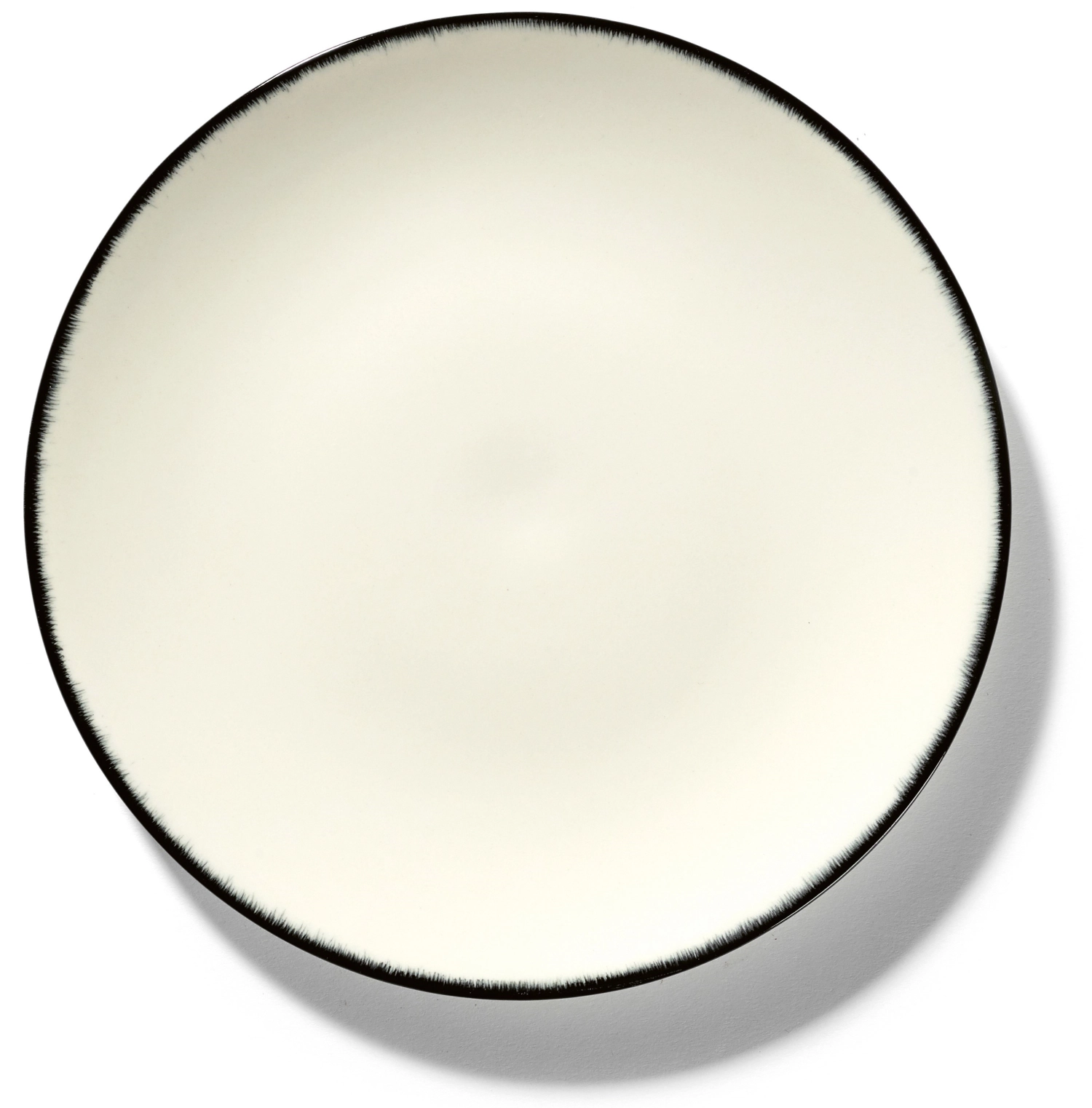 Ann Demeulem. De Teller D17,5 cm Dé Off-White Black Var 1