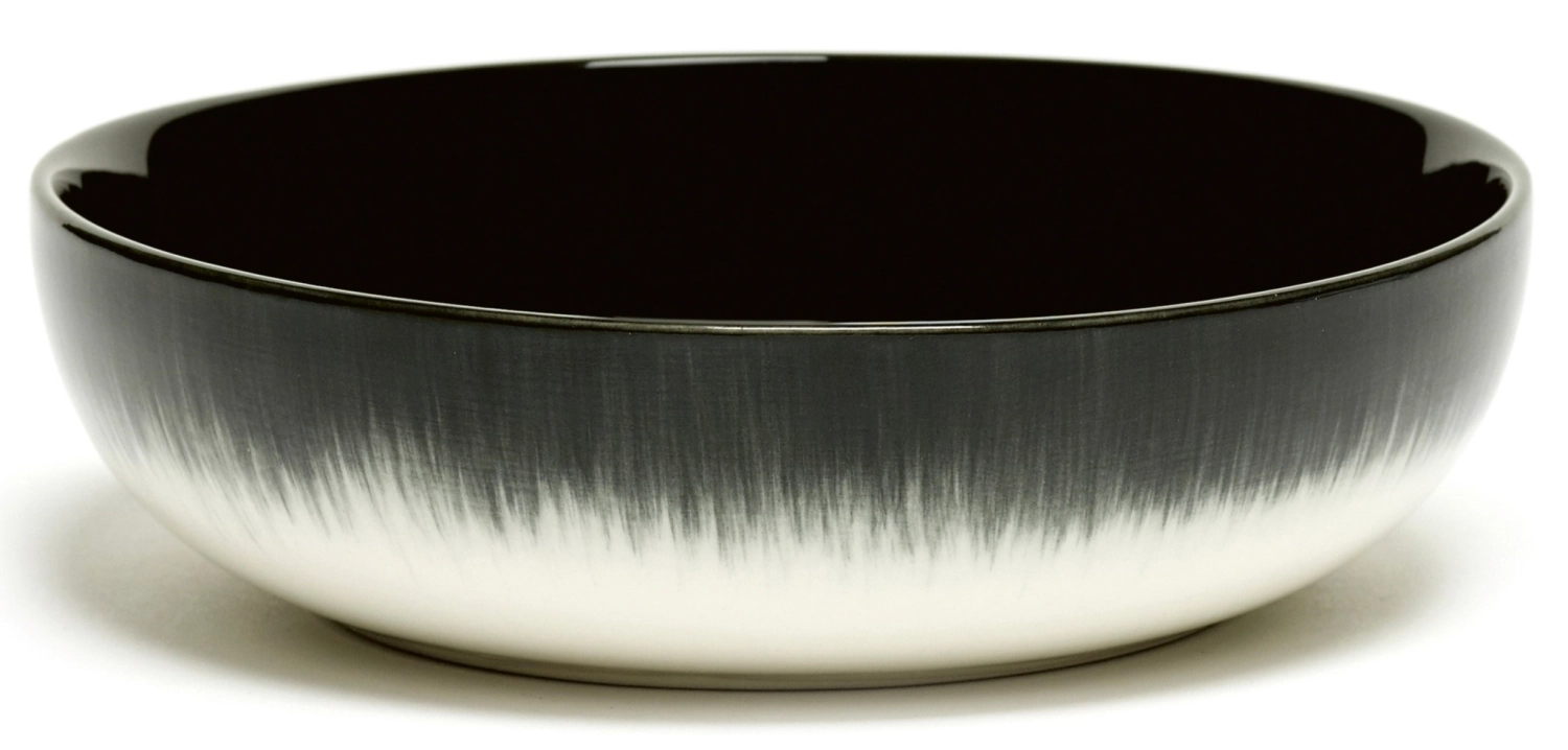 Ann Demeulem. De Assiette haute D13 cm Dé Off-White Black Va