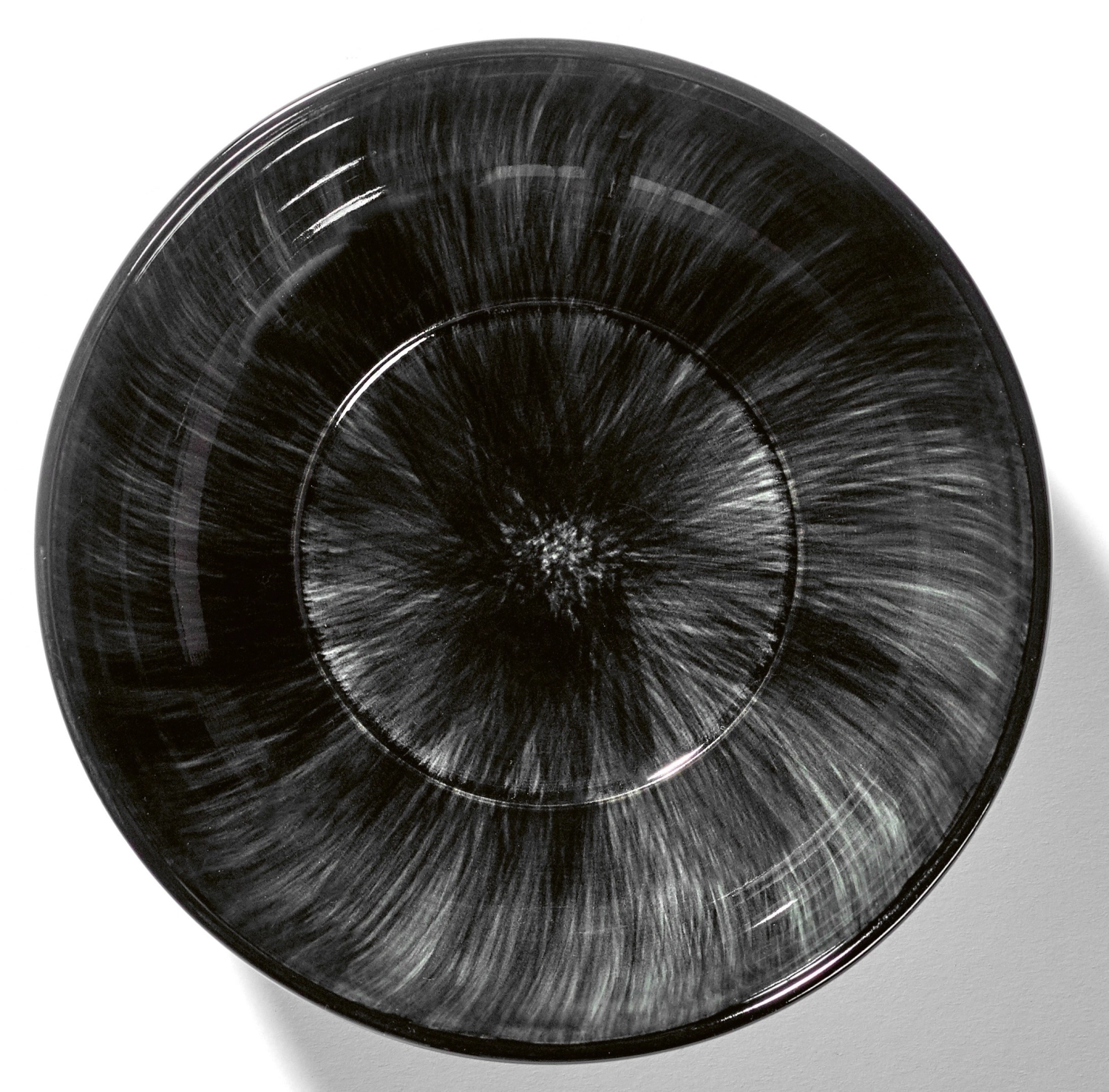 Ann Demeulem. De Assiette haute D13 cm Dé Off-White Black Va