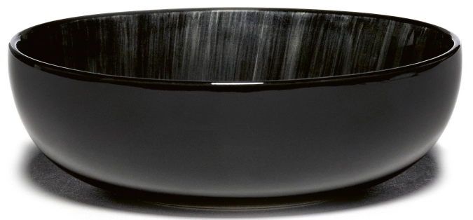 Ann Demeulem. De Assiette haute D13 cm Dé Off-White Black Va