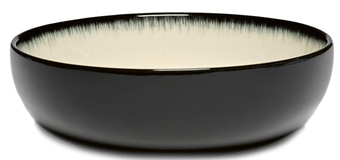 Ann Demeulem. De Assiette haute D13 cm Dé Off-White Black Va