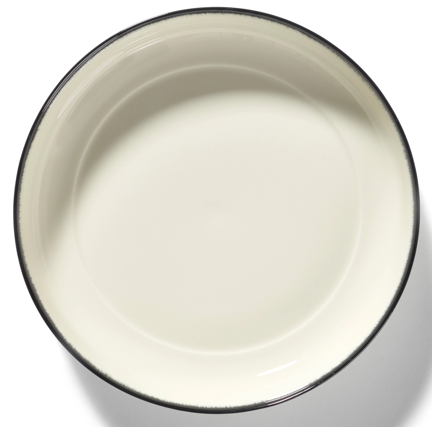 Ann Demeulem. De Assiette haute D24 cm Dé Off-White Black Va