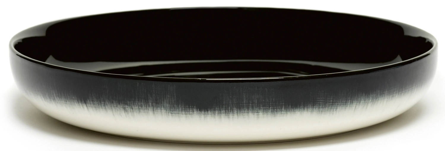 Ann Demeulem. De Assiette haute D24 cm Dé Off-White Black Va