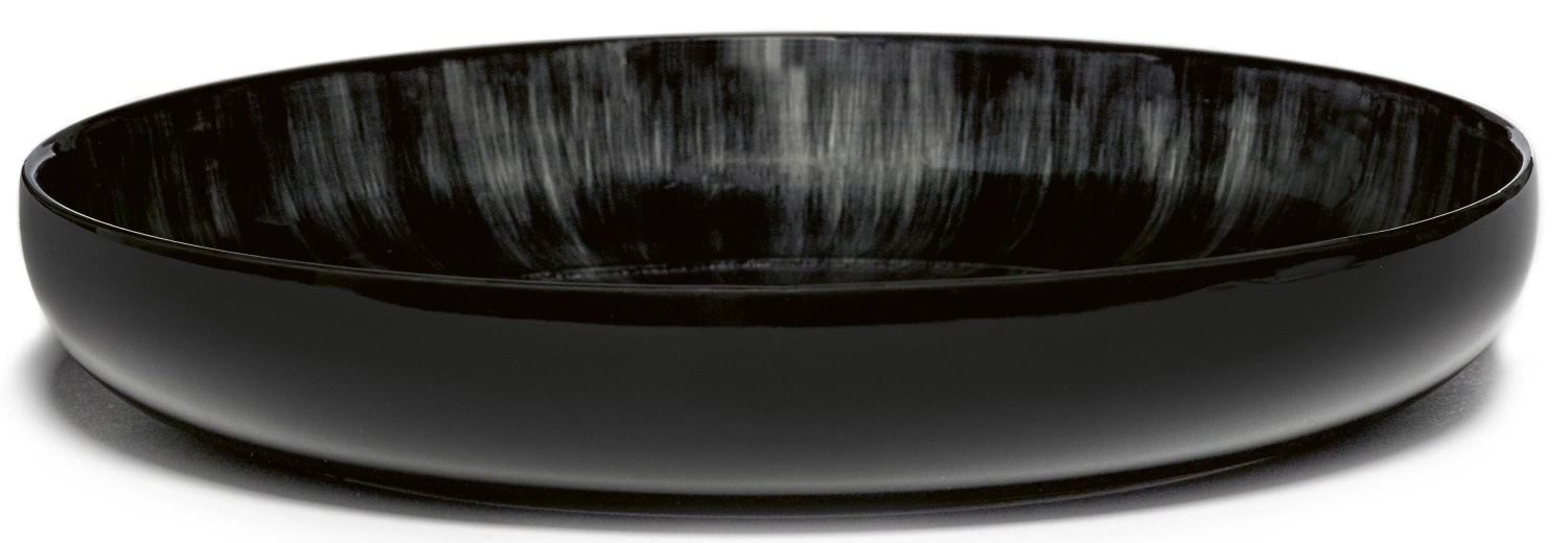 Ann Demeulem. De Assiette haute D24 cm Dé Off-White Black Va