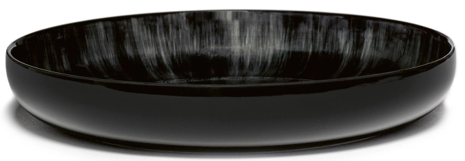 Ann Demeulem. De Assiette haute D24 cm Dé Off-White Black Va