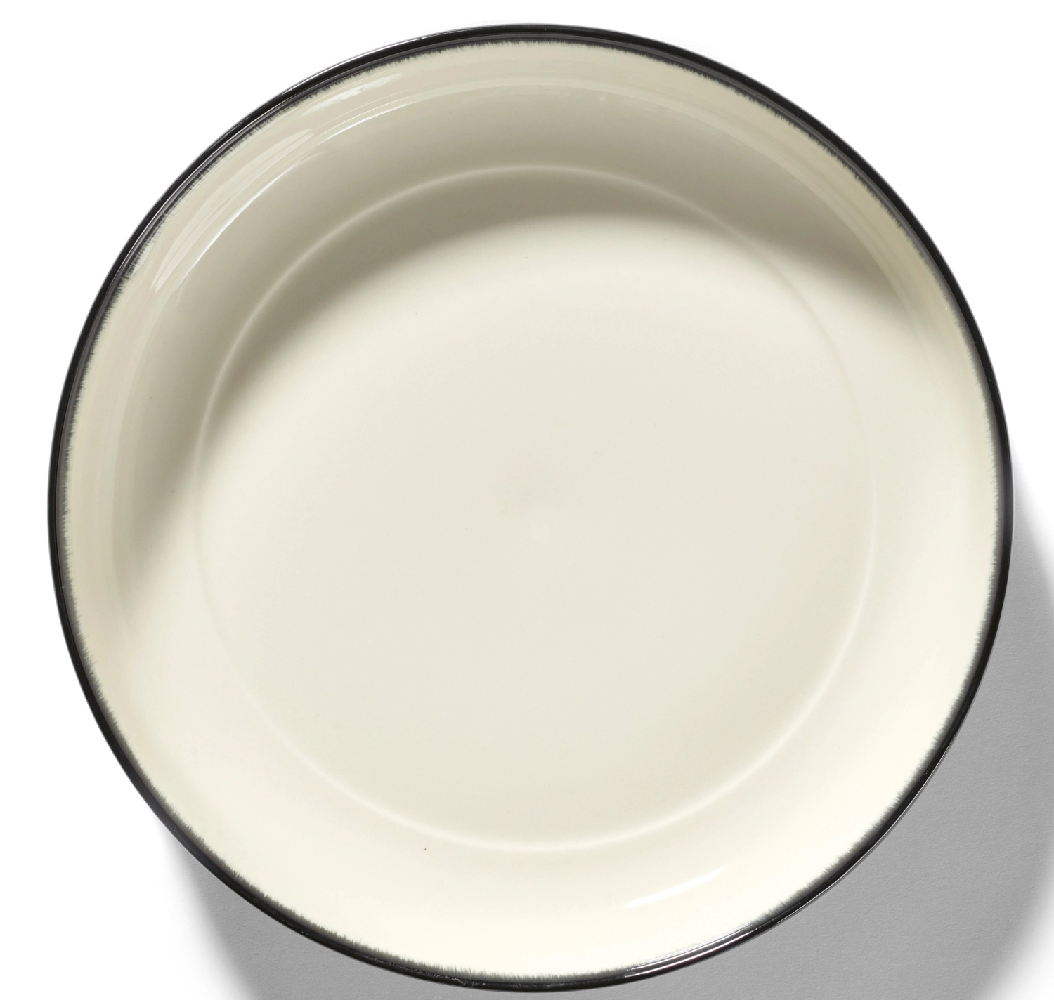 Ann Demeulem. De Assiette haute D24 cm Dé Off-White Black Va