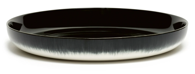 Ann Demeulem. De Assiette haute D27 cm Dé Off-White Black Va