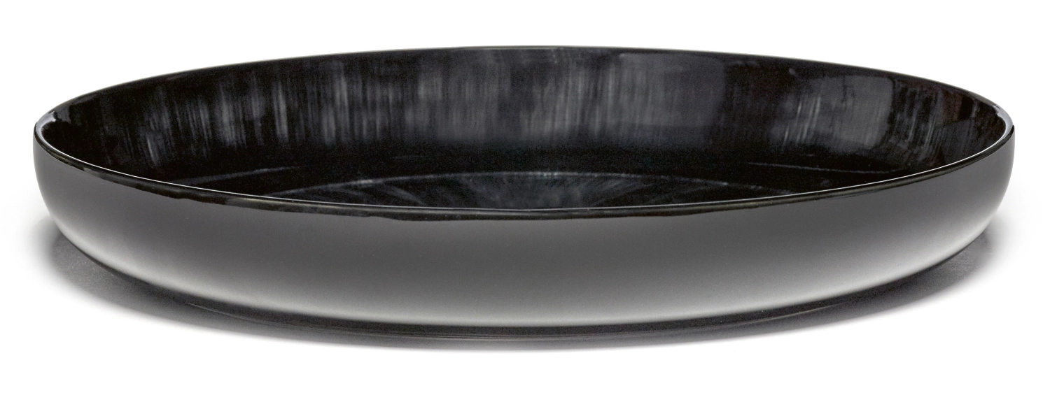 Ann Demeulem. De Assiette haute D27 cm Dé Off-White Black Va