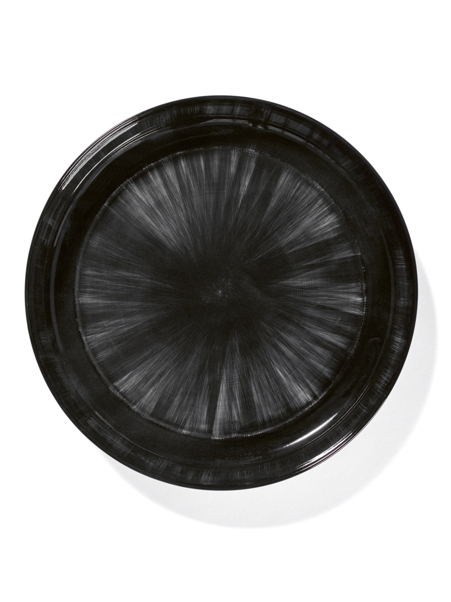 Ann Demeulem. De Assiette haute D27 cm Dé Off-White Black Va