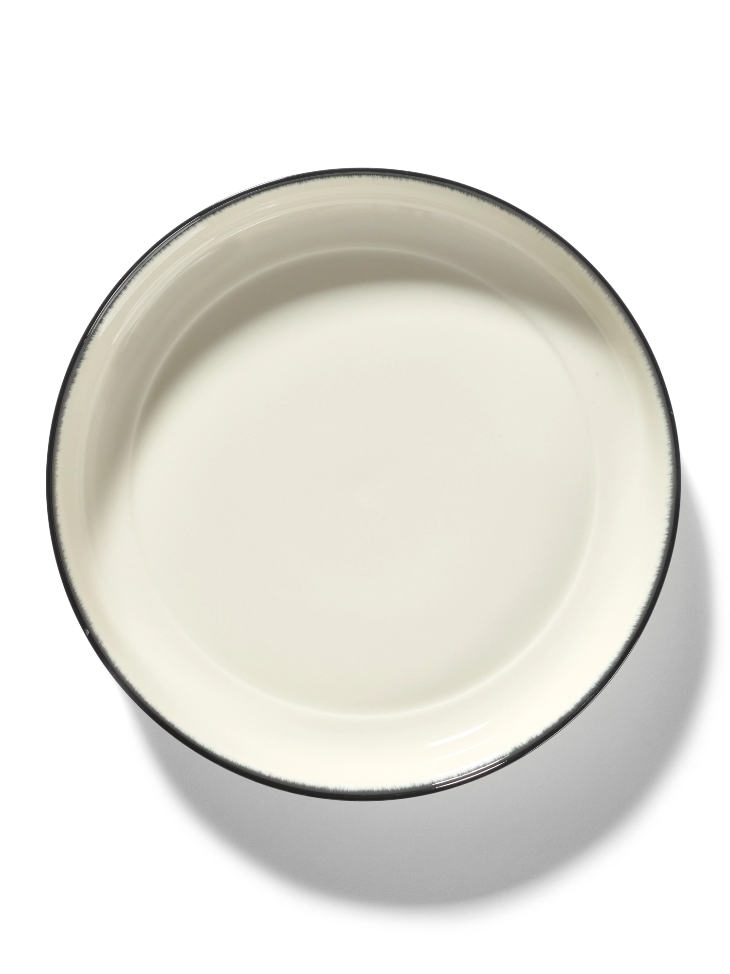 Ann Demeulem. De Assiette haute D27 cm Dé Off-White Black Va