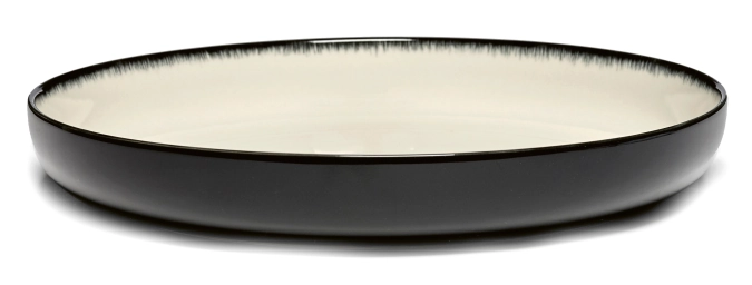 Ann Demeulem. De Assiette haute D27 cm Dé Off-White Black Va