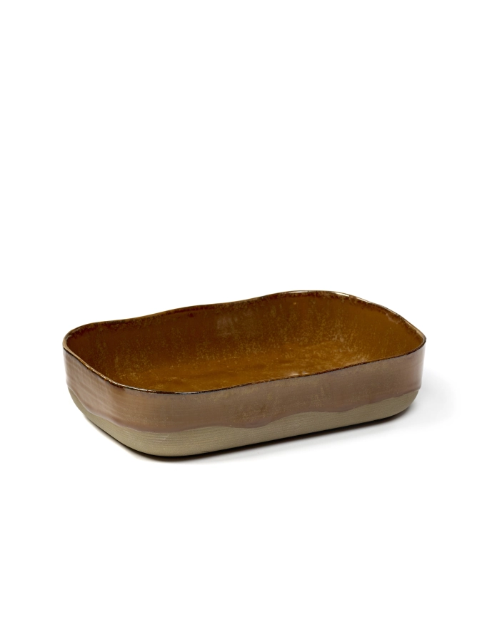 M. La Nou. Table Teller extra tief N°5 23X15X5cm Ocre/Brown