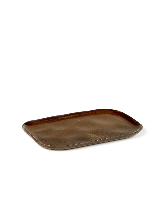 Merci La Nou. Table Teller recht. N°2 23X15X1.4cm Ocre/Brown
