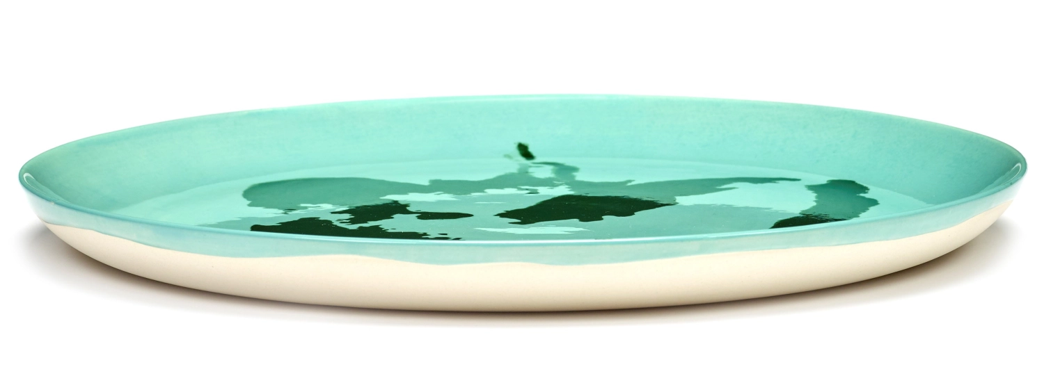 Ottolenghi Feast Assiette 26.5x26.5x2cm Azure Pepper Green