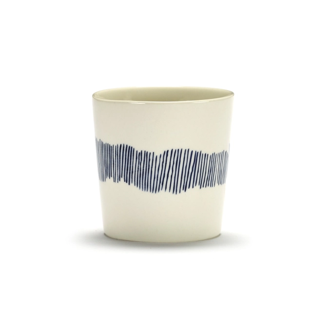 Ottolenghi Feast Tasse à café 25 Cl White Swirl-Stripes Blue