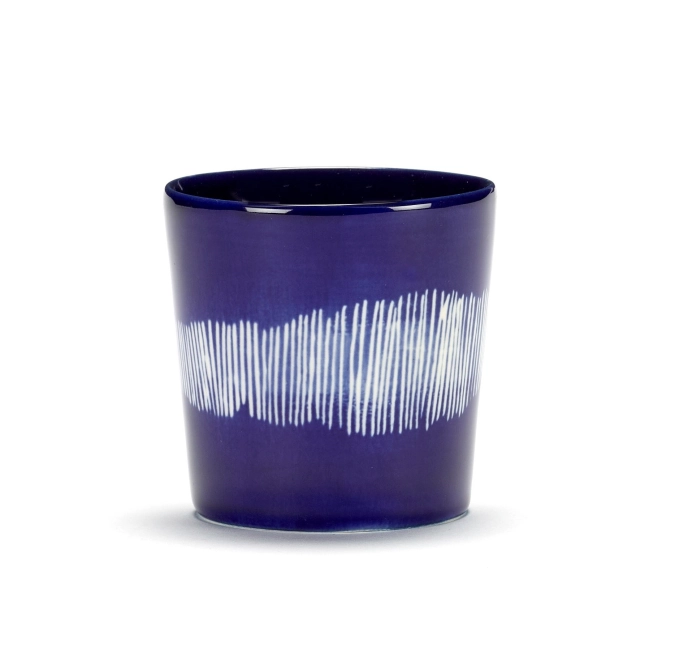 Otto. F. Tasse à café 25 cl Lapis Lazuli Swirl-Stripes White