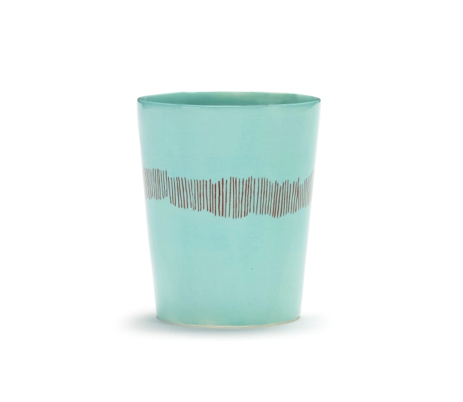 Ottolenghi Feast Tasse à thé 33 Cl Azure Swirl-Stripes Red