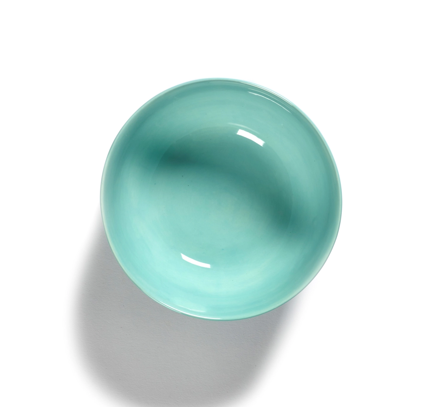 Otto. Feast Bol 16x16x7.5cm Azure Swirl-Stripes Red