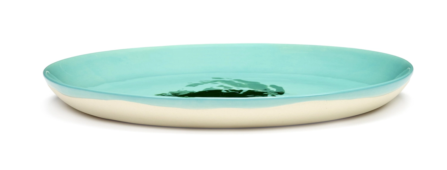 Otto. Feast Assiette 22.5x22.5x2cm Azure Artichoke Green