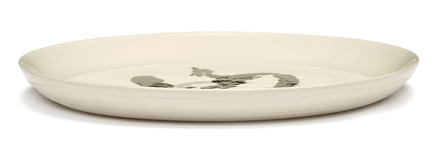 Otto. Feast Assiette 22.5x22.5x2cm White Pepper Black