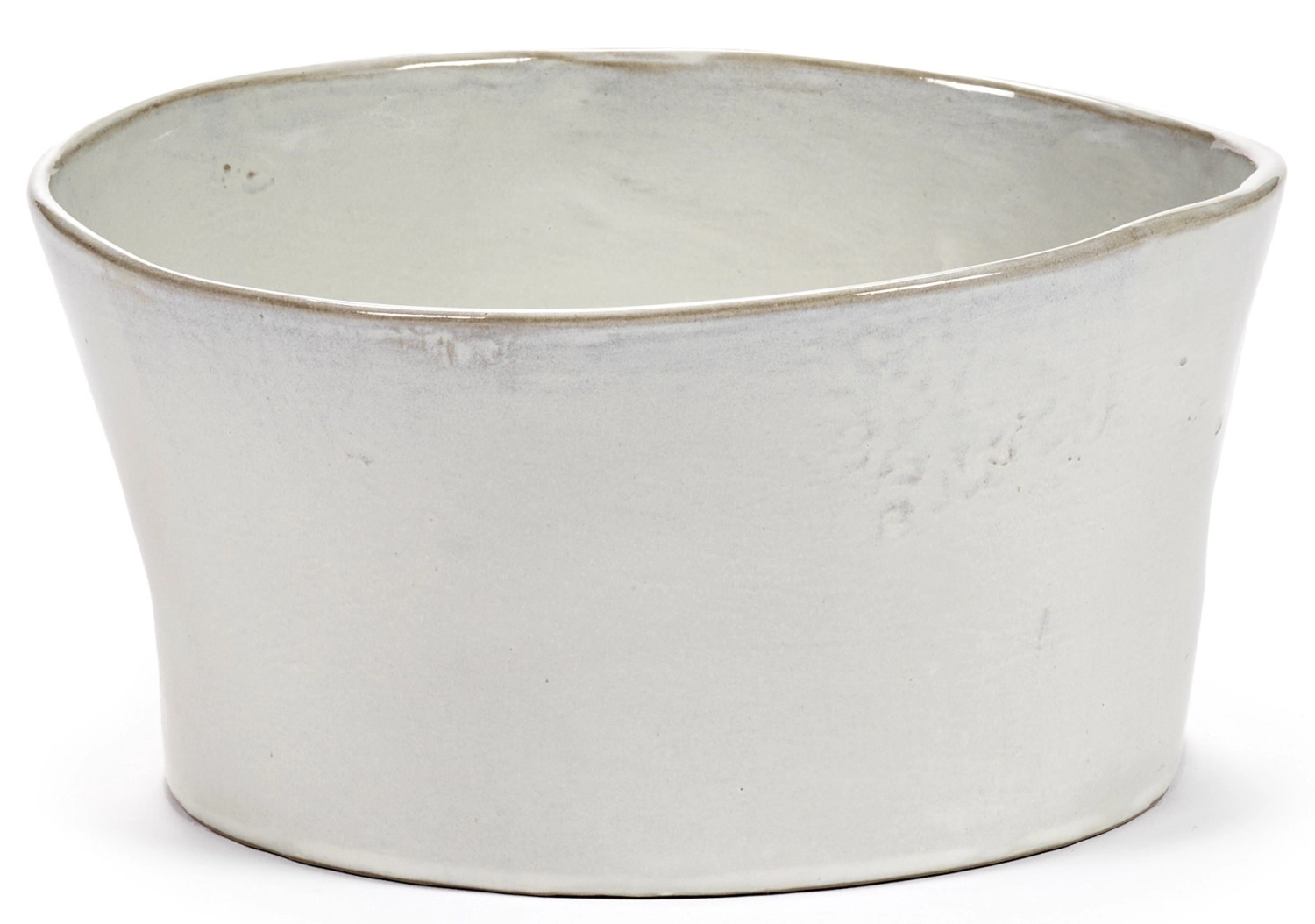 La Mère Schüssel hoch gerade D18 H9.5 cm Off White