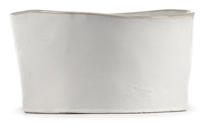 La Mère Schüssel hoch gerade D18 H9.5 cm Off White