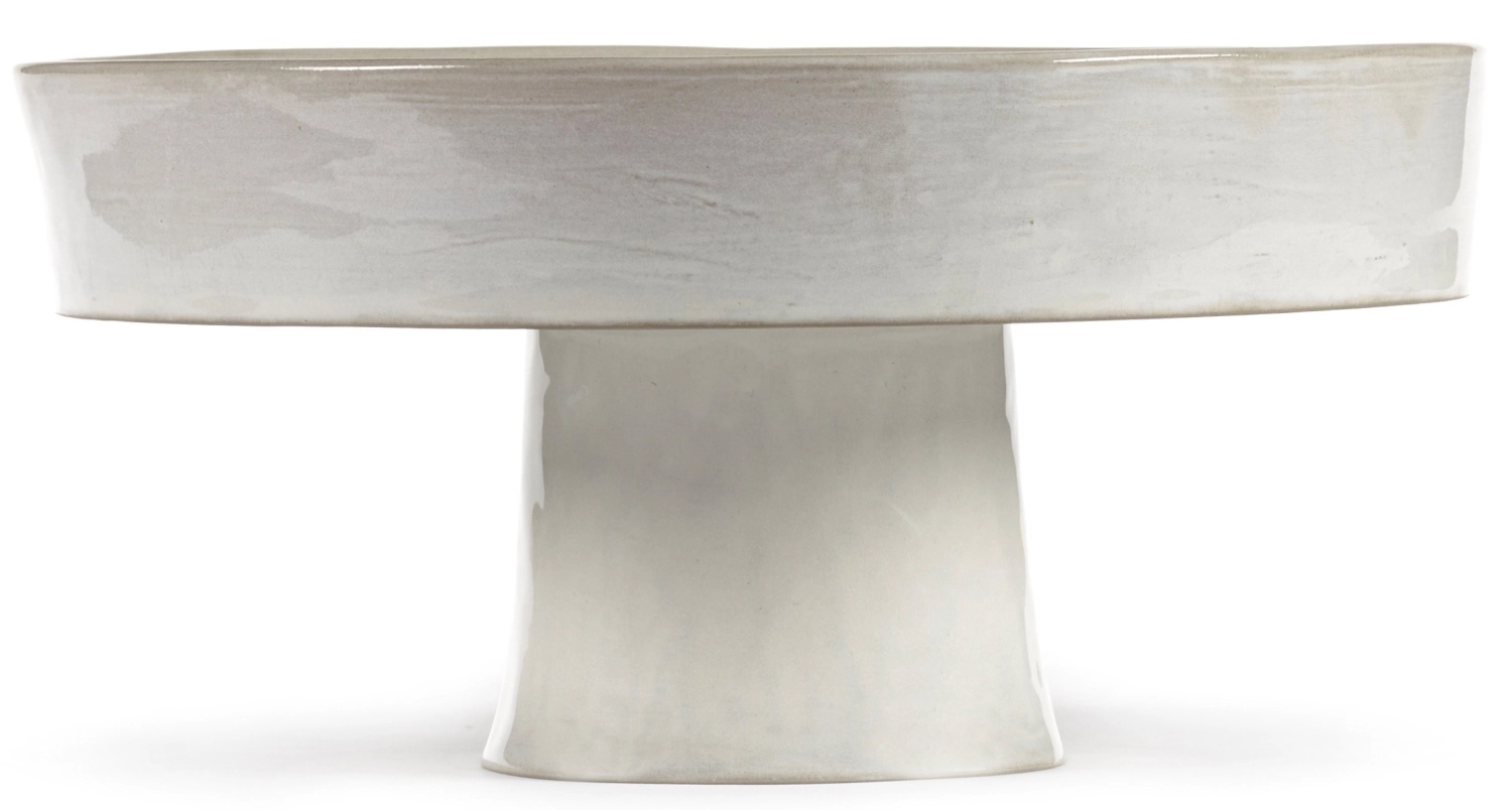 La Mère Teller tief auf Fuss L D25 H12.5 cm Off White