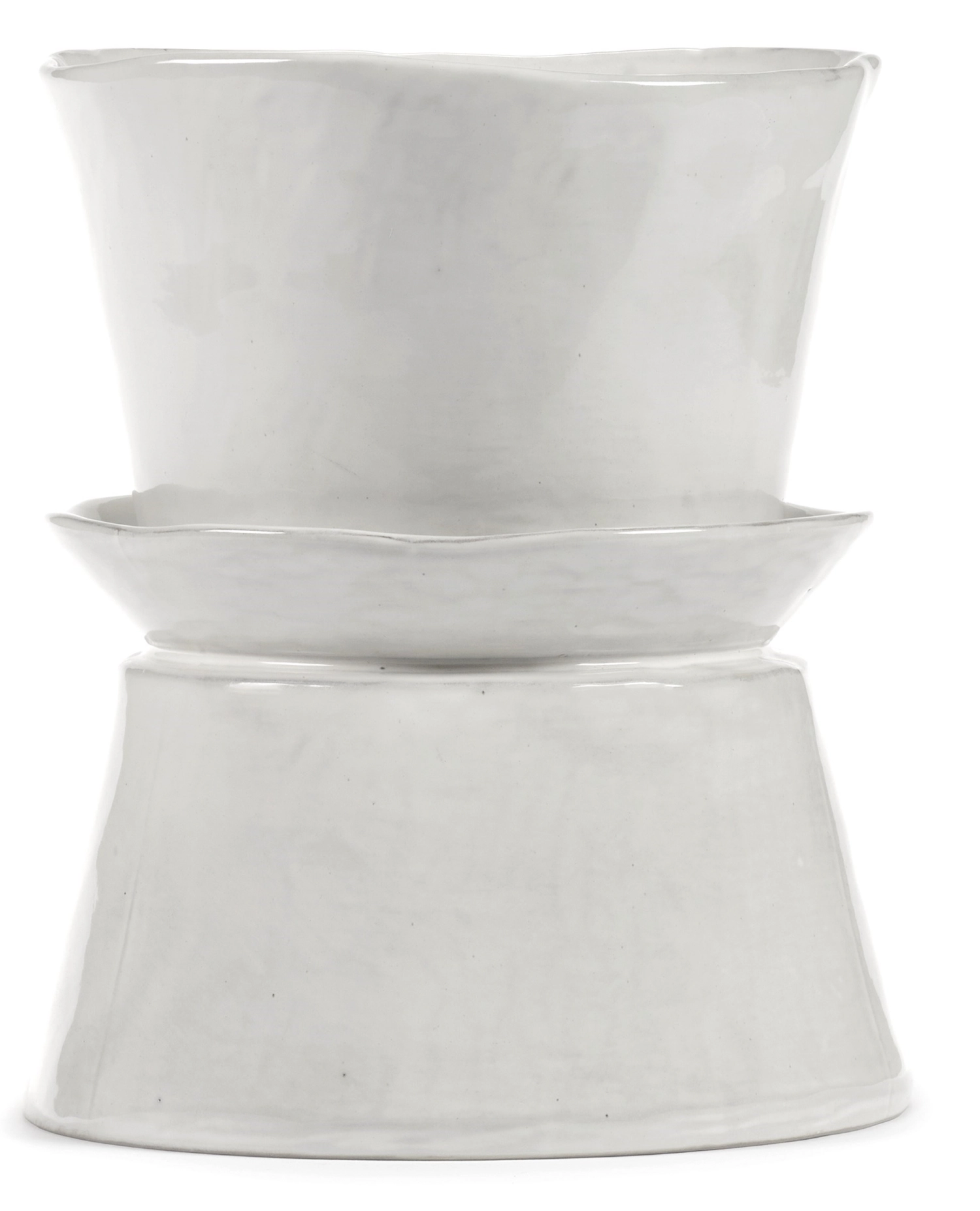 La Mère Vase/Servière D19 H22 cm Off White