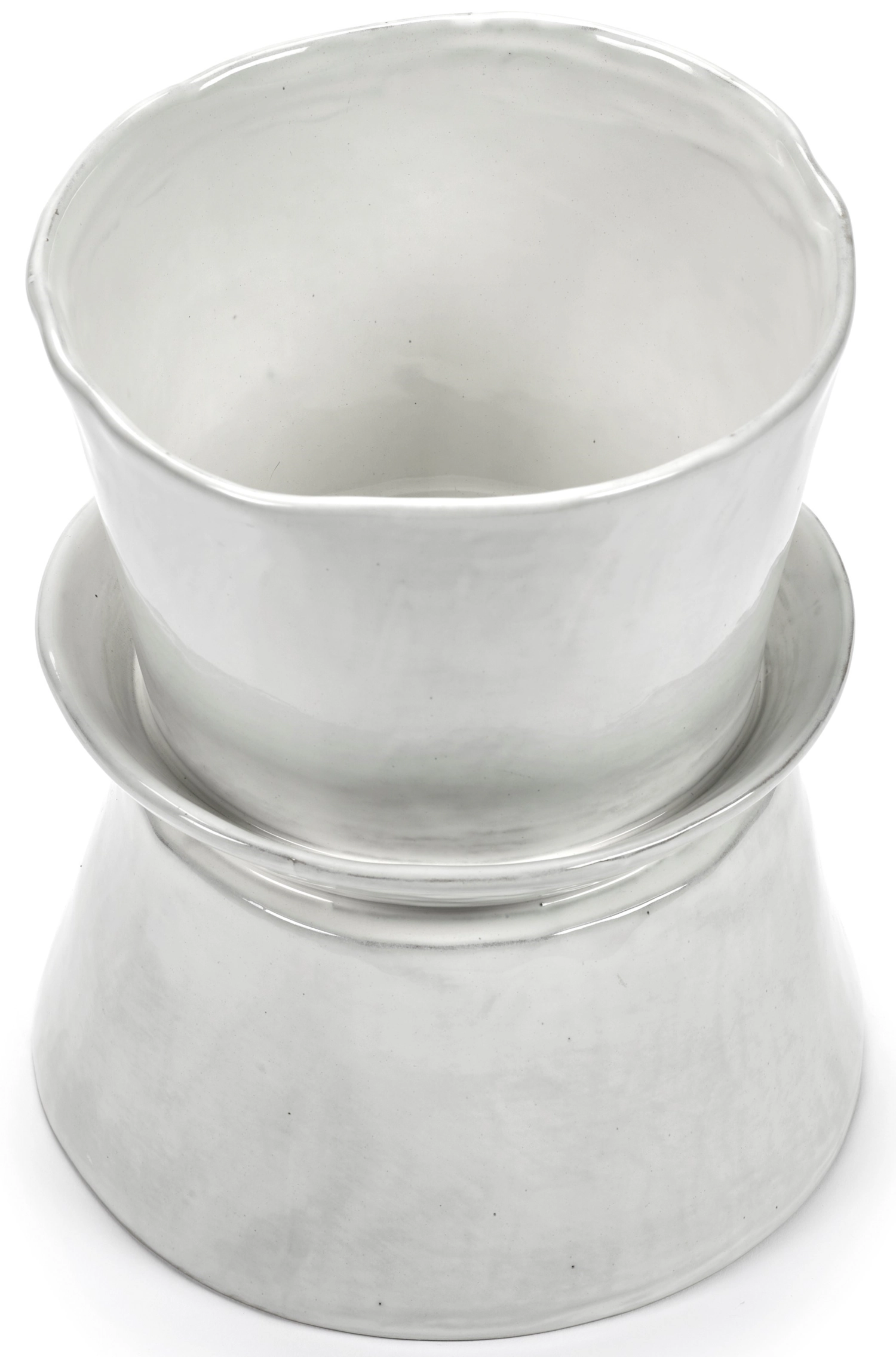 La Mère Vase/Servière D19 H22 cm Off White