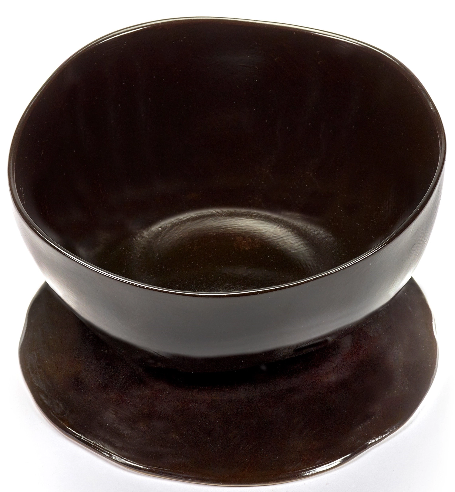 La Mère Coupelle haute sur pied L D20.5 H13 cm Ebony