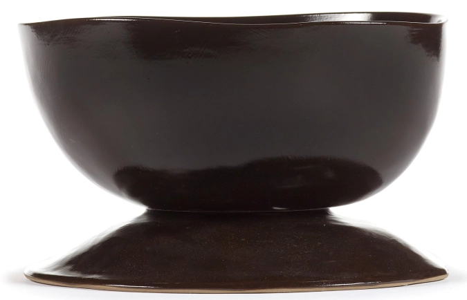La Mère Coupelle haute sur pied L D20.5 H13 cm Ebony