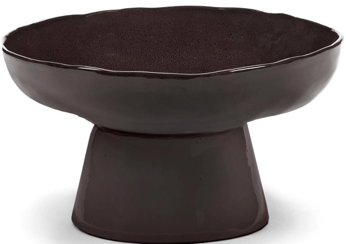 La Mère Plat de service sur pied D31 H18 cm Ebony