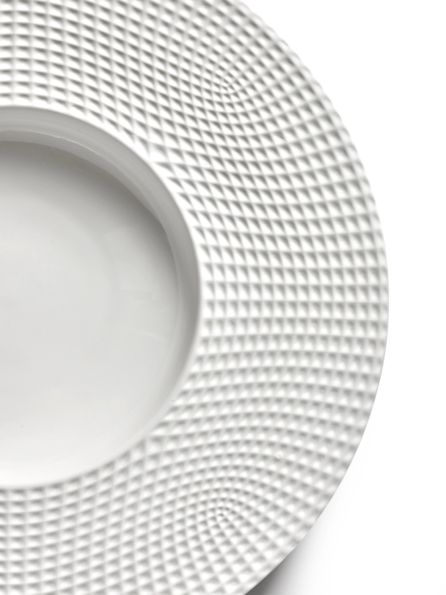 Nido Teller tief breiter Rand D28 H5 cm White