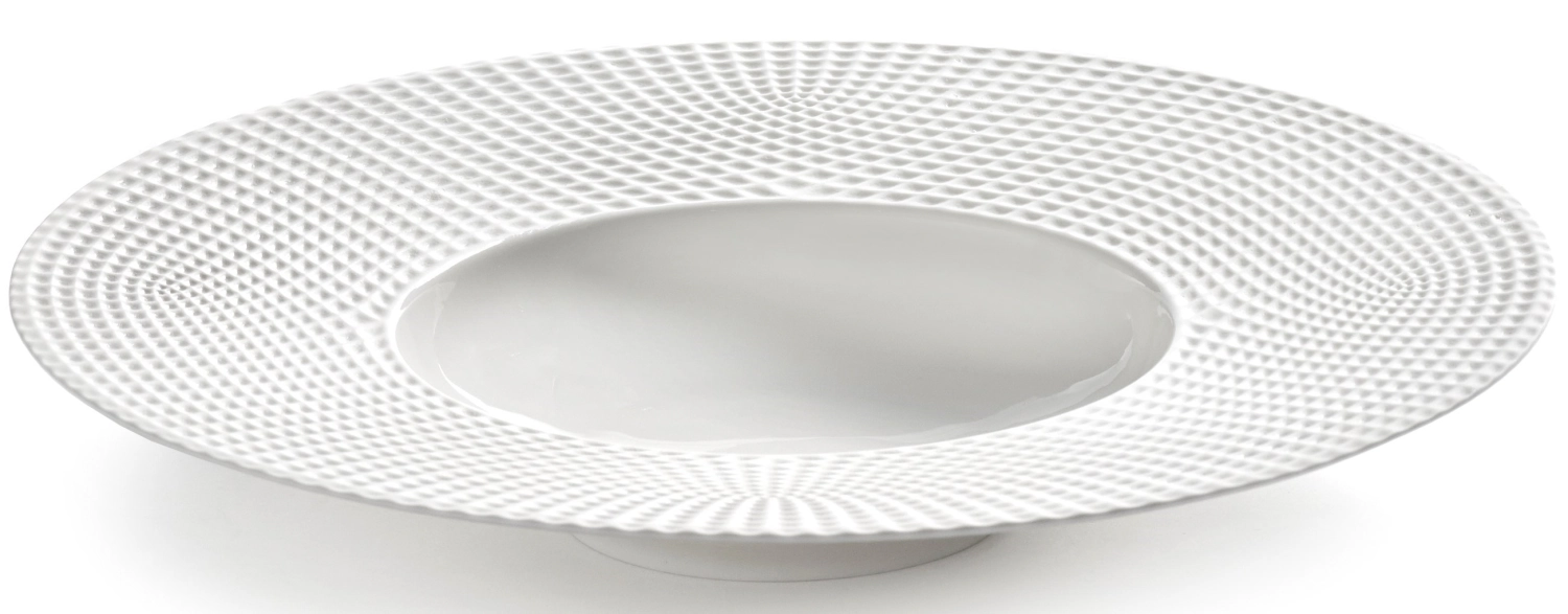 Nido Teller tief breiter Rand D28 H5 cm White