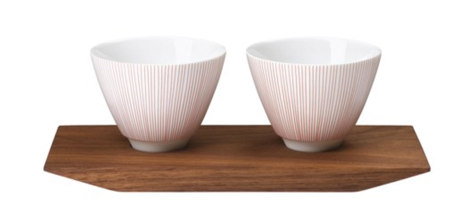 Soda Red Lot de 2 coupelles à amuse-bouche sur plateau
