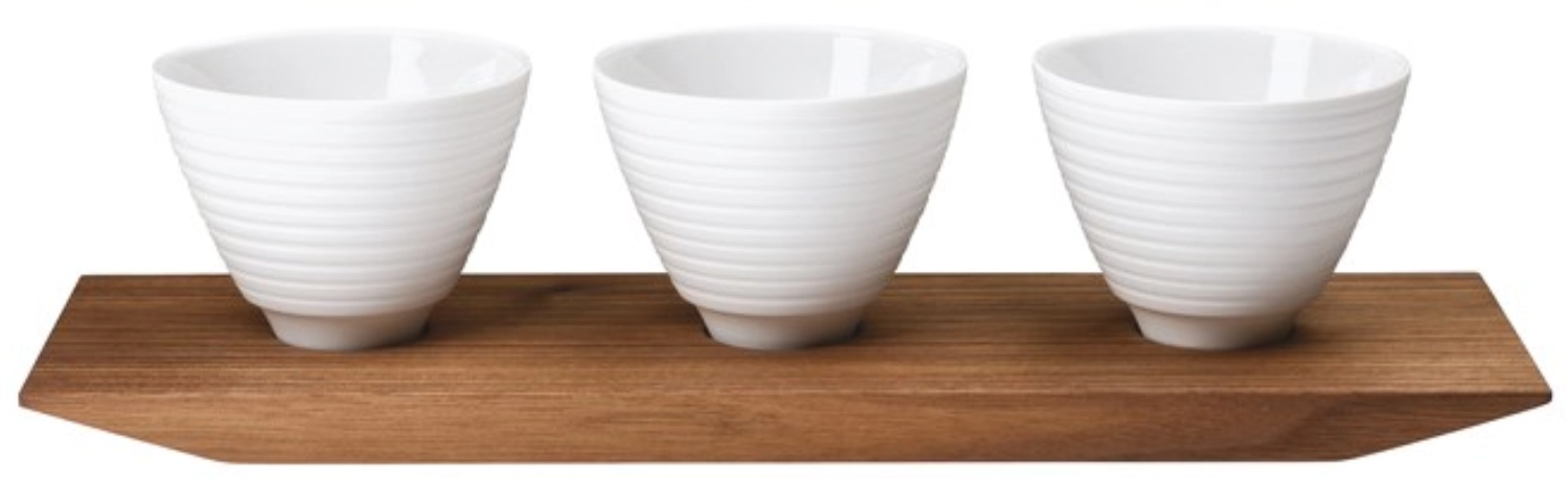 Pulse set de 3 coupelles amuse-bouche sur plateau