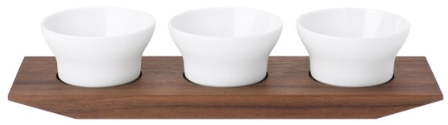 Velvet set de 3 coupelles à sel et à épices sur plateau