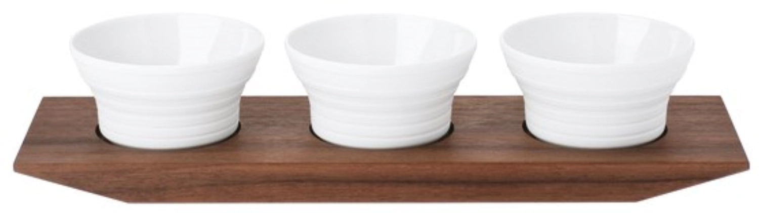 Pulse set de 3 coupelles à sel et à épices sur plateau