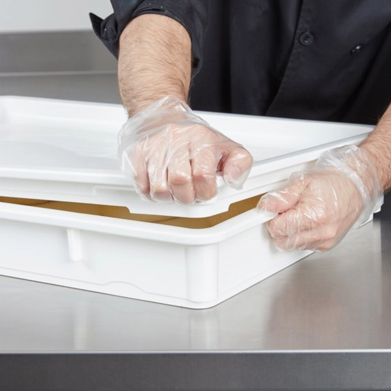 Couvercle p. Boîte à Pâte à Pizza Pp Blanc