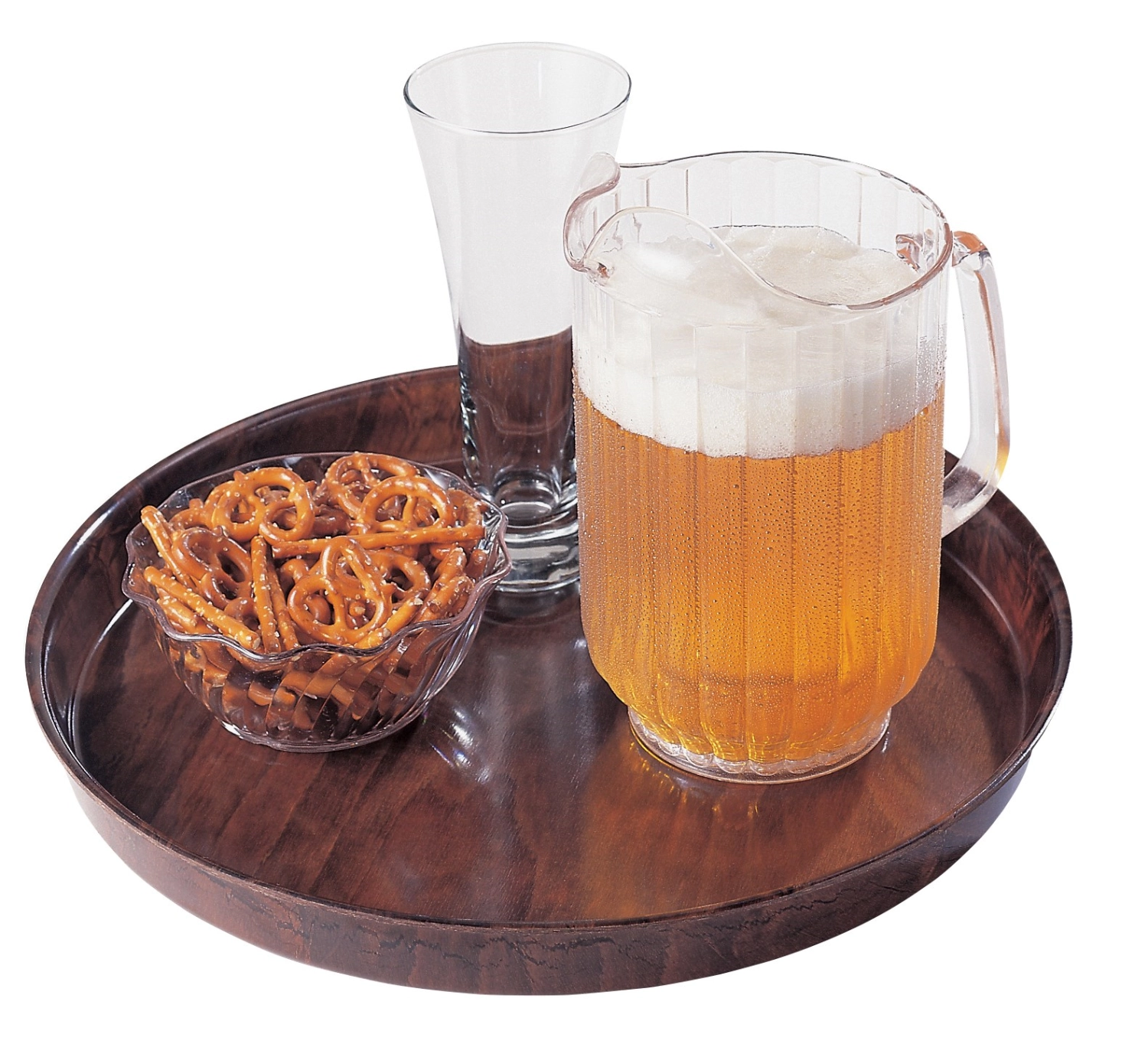 Porte-verres à bière rond 32cm bois de hêtre