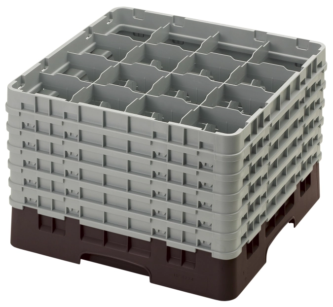 Camrack a. 16 compartiments 32cm Marron