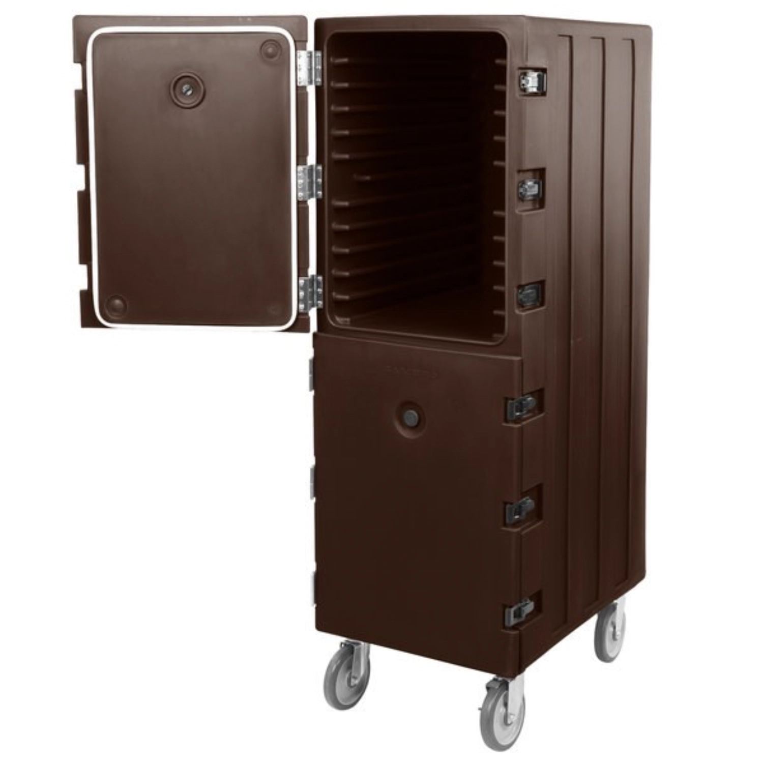 Récipient double brun foncé