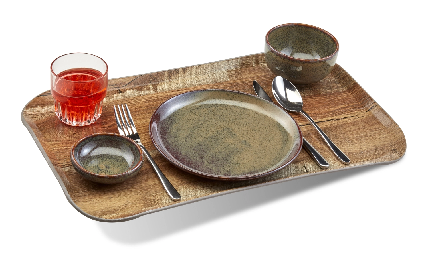 Versa Century Tablett 37x53 cm Braun Eiche