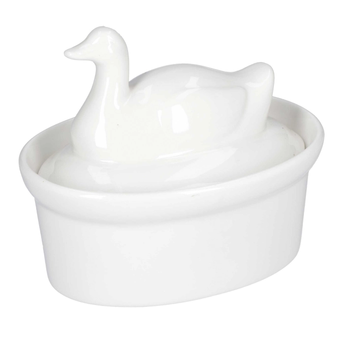 Casserole Ente mit Deckel 16x11cm
