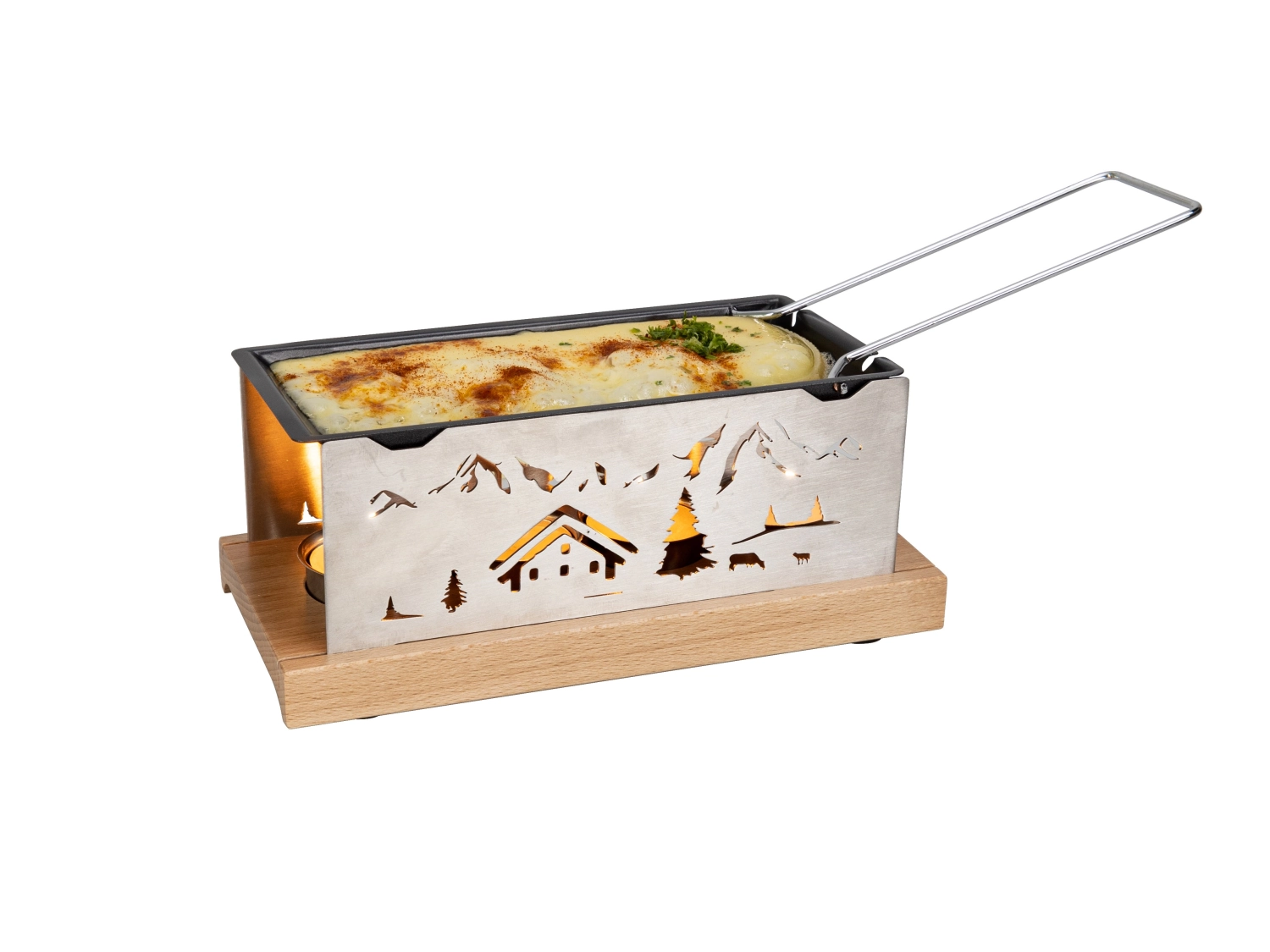 Raclette avec bougies de réchaud et étui bergdorf, 10 pièces